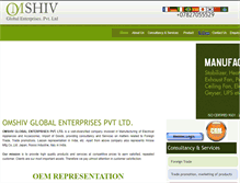 Tablet Screenshot of omshivglobal.com